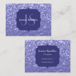 Lavendel violet fonkelt glitter bling Monogram Visitekaartje