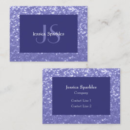 Lavendel violet fonkelt glitter bling Monogram Visitekaartje