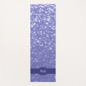 Lavendel violet fonkelt glitter bling Monogram Yogamat (Voorkant)