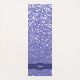 Lavendel violet fonkelt glitter bling Monogram Yogamat