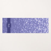 Lavendel violet fonkelt glitter bling Monogram Yogamat (Voorkant (horizontaal))