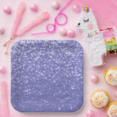 Lavendel violet fonkelt glitter bling papieren bordje (Feest)