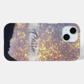 Lavendel Violet Gold Star Swatch Case-Mate iPhone Case (Achterkant (horizontaal))