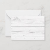 Lavendel violet hout menu bruiloft RSVP reactie (Achterkant)