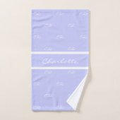 Lavendel violet monogram initialen patroonnaam bad handdoek (Handdoek)