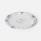 Lavendel Violet Paarse lente bloemenbruiloft Papieren Bordje (Gekanteld)