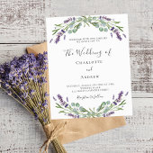 Lavendel violet QR RSVP details bruiloft uitnodigi