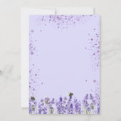 Lavendel violette bloemen bruiloft kaart (Achterkant)