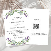 Lavendel violette bloemen formele QR Details bruil Kaart