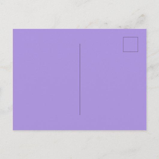Lavendel violette bloemen gouden kruis Eerste Comm Uitnodiging Briefkaart (Achterkant)