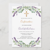 Lavendel violette bloemen groen Bevestiging Kaart (Voorkant)