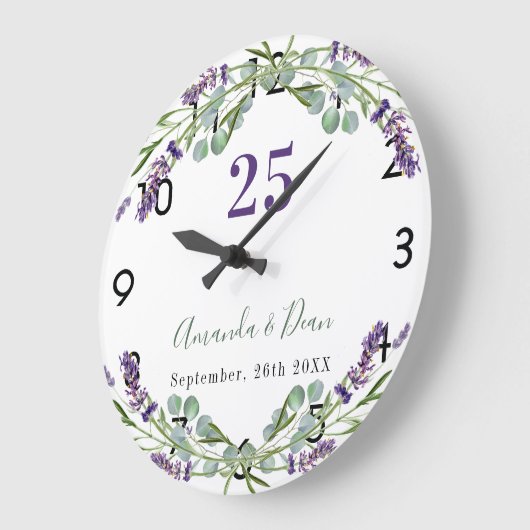 Lavendel violette bloemen huwelijksjubileum grote klok (Hoek)