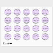 Lavendel violette bruiloft Save the Date Ronde Sticker (Vel)