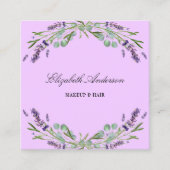 Lavendel violette eucalyptus groen QR-code Vierkante Visitekaartje (Voorkant)