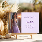 Lavendel violette foto verjaardag gastenboek