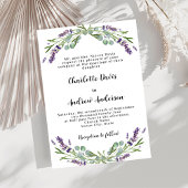 Lavendel violette groen formele bruiloft kaart