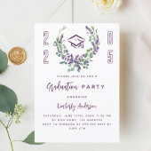 Lavendel violette klasse 2025 luxe Graduation Part Kaart
