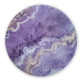 Lavendel Violette Marmeren Patroon Keramische Knop (Voorkant)