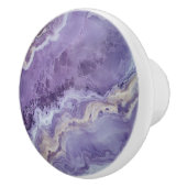 Lavendel Violette Marmeren Patroon Keramische Knop (Rechts)