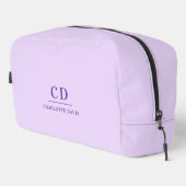 Lavendel violette monogram initialen naam toilettasje (Rechterhoek)