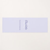 Lavendel violette monogram initialen naam yogamat (Voorkant (horizontaal))