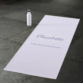 Lavendel violette monogram initialen naam yogamat