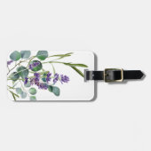 Lavendel viooltje bloemen eucalyptus bagagelabel (Voorkant horizontaal)