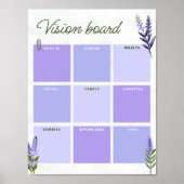 Lavendel Visiebord | Doelen Planner Werkblad Poster (Voorkant)