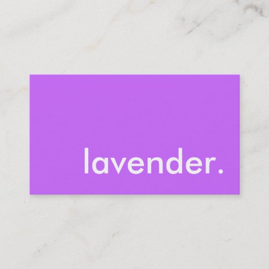 lavendel. visitekaartje (Voorkant)