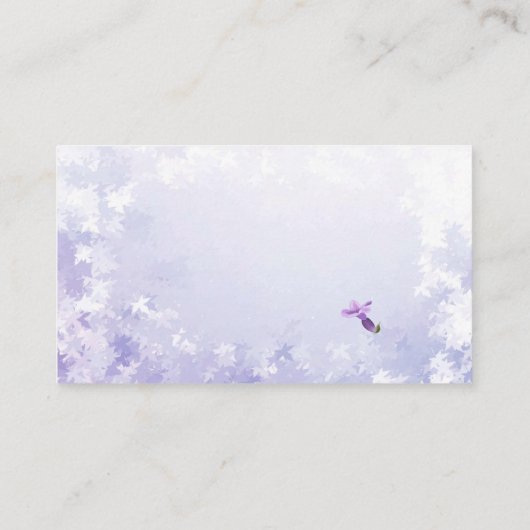 Lavendel visitenkarte visitekaartje (Achterkant)