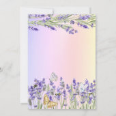 Lavendel Vlinder Baby Shower Kaart (Achterkant)