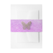 Lavendel vlinder buik band uitnodigingen wikkel (Voorkant Voorbeeld)