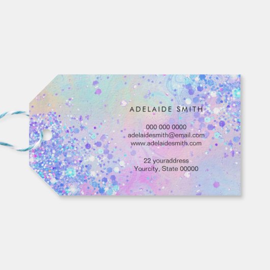 lavendel vlinder cadeaulabel (Achterkant Horizontaal)