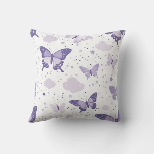 Lavendel Vlinder Dromen Kussen (Achterkant)