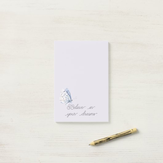 Lavendel Vlinder Dromen Post-it® Notes (Op bureau)