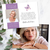 Lavendel vlinder foto begrafenis dank u kaarten