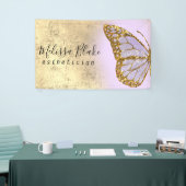 lavendel vlinder logo spandoek (Beurs)