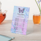 lavendel vlinder prijslijst sokkel teken reclamebord met voetstuk (Insitu)