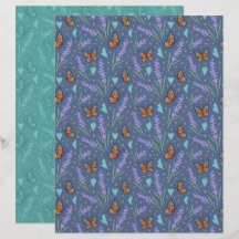 Lavendel Vlinder Scrapbook Papier
