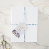 Lavendel Vlinders Botanische Baby Shower Cadeaulabel (Met Touw)