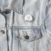 Lavendel Vlinders Botanische Baby Shower Ronde Button 3,2 Cm (In situ)