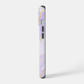 Lavendel Vloeibare Marmer iPhone 15 Case (Linkerkant)