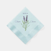  lavendel voor bruiloft gepersonaliseerd servet (Hoek)