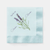  lavendel voor bruiloft gepersonaliseerd servet (Voorkant)