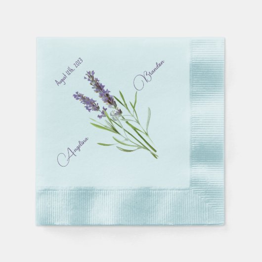  lavendel voor bruiloft gepersonaliseerd servet (Voorkant)