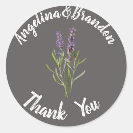  Lavendel voor bruiloften - Bedankt no2 Ronde Sticker