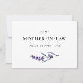 Lavendel voor mijn moeder in de wet trouwdag Kaart (Voorkant)