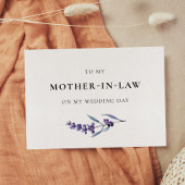 Lavendel voor mijn moeder in de wet trouwdag Kaart