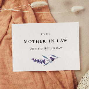 Lavendel voor mijn moeder in de wet trouwdag Kaart