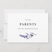 Lavendel voor mijn ouders op mijn trouwdag Kaart (Voorkant)